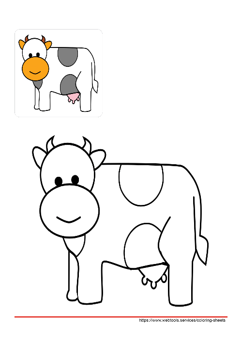 Cow Coloring Sheet