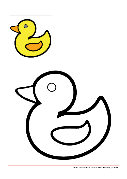 Duck Coloring Sheet