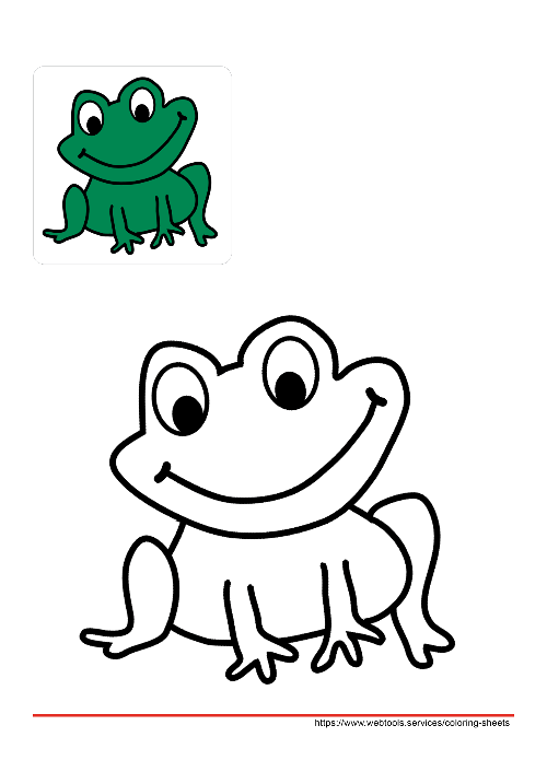 Frog Coloring Sheet