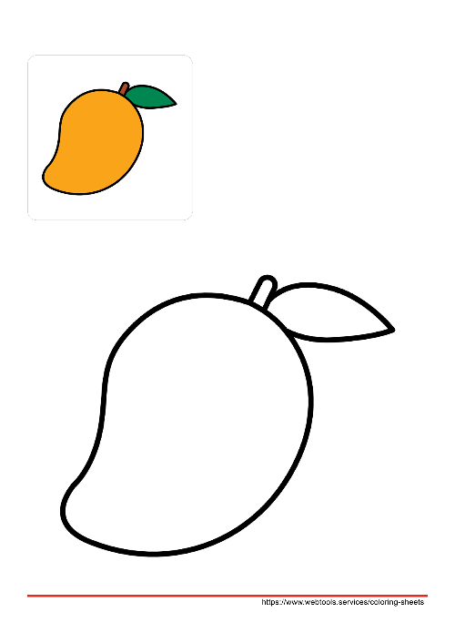 Mango Coloring Worksheet