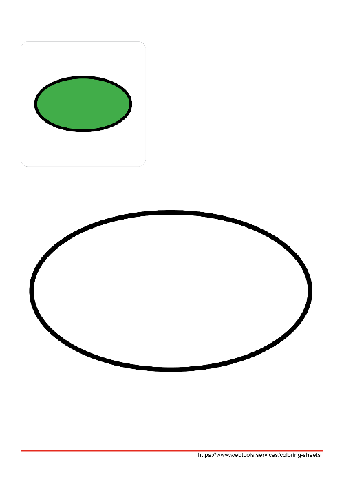 Oval Coloring Sheet