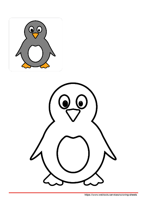 Penguin Coloring Sheet