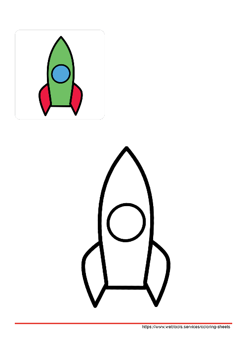 Rocket Coloring Sheet