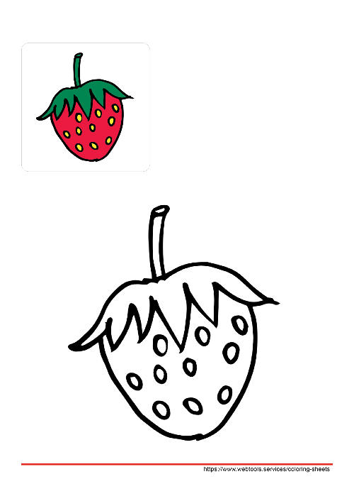 Strawberry Coloring Sheet