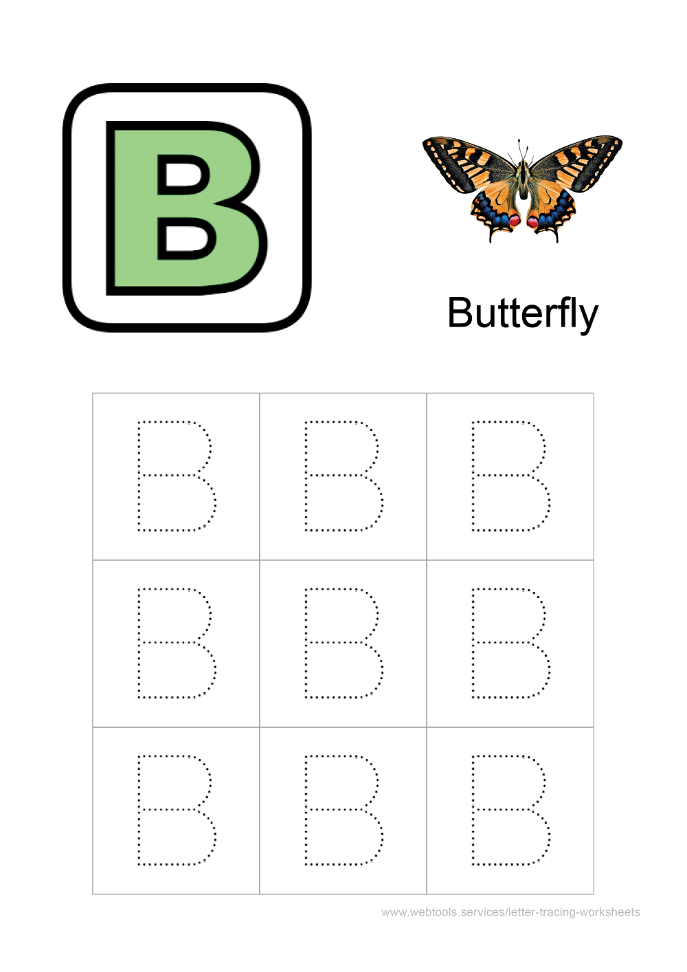 letter-b-tracing-worksheet