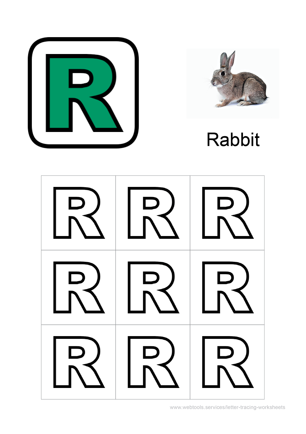 letter r coloring worksheet