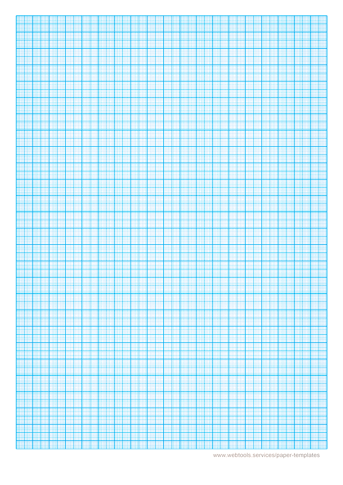 Printable 1mm Graph Paper With Blue Color Lines