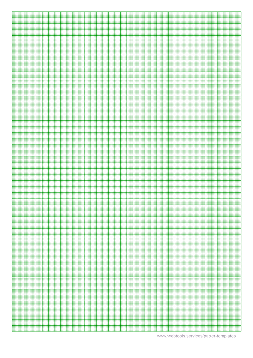 Printable 1mm Graph Paper With Green Color Lines