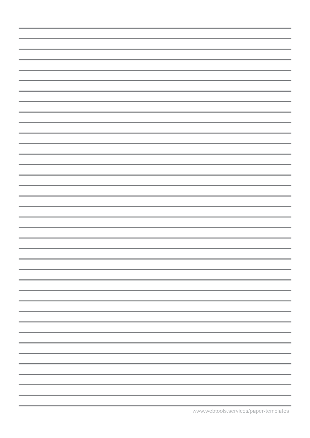 black line writing paper template with 7_1mm line height