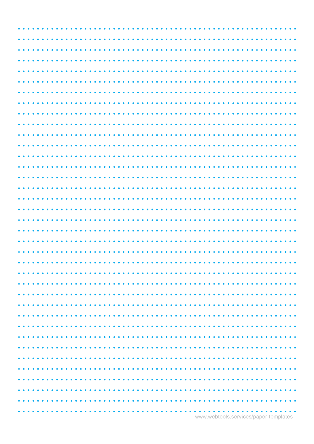Blue Dotted Line Writing Paper Template With 7_1mm Line Height