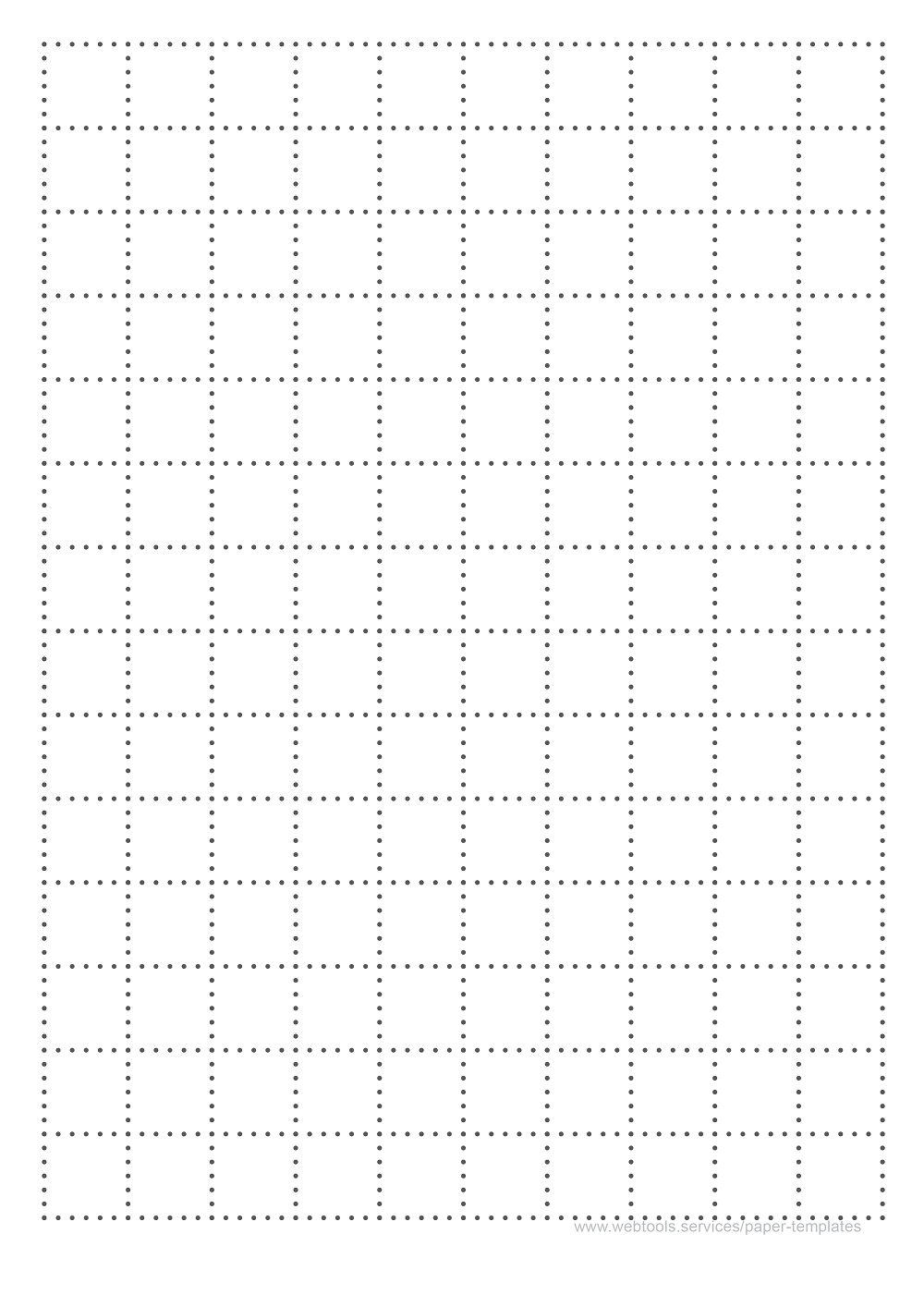 3/4 Inch Black Dotted Graph Paper