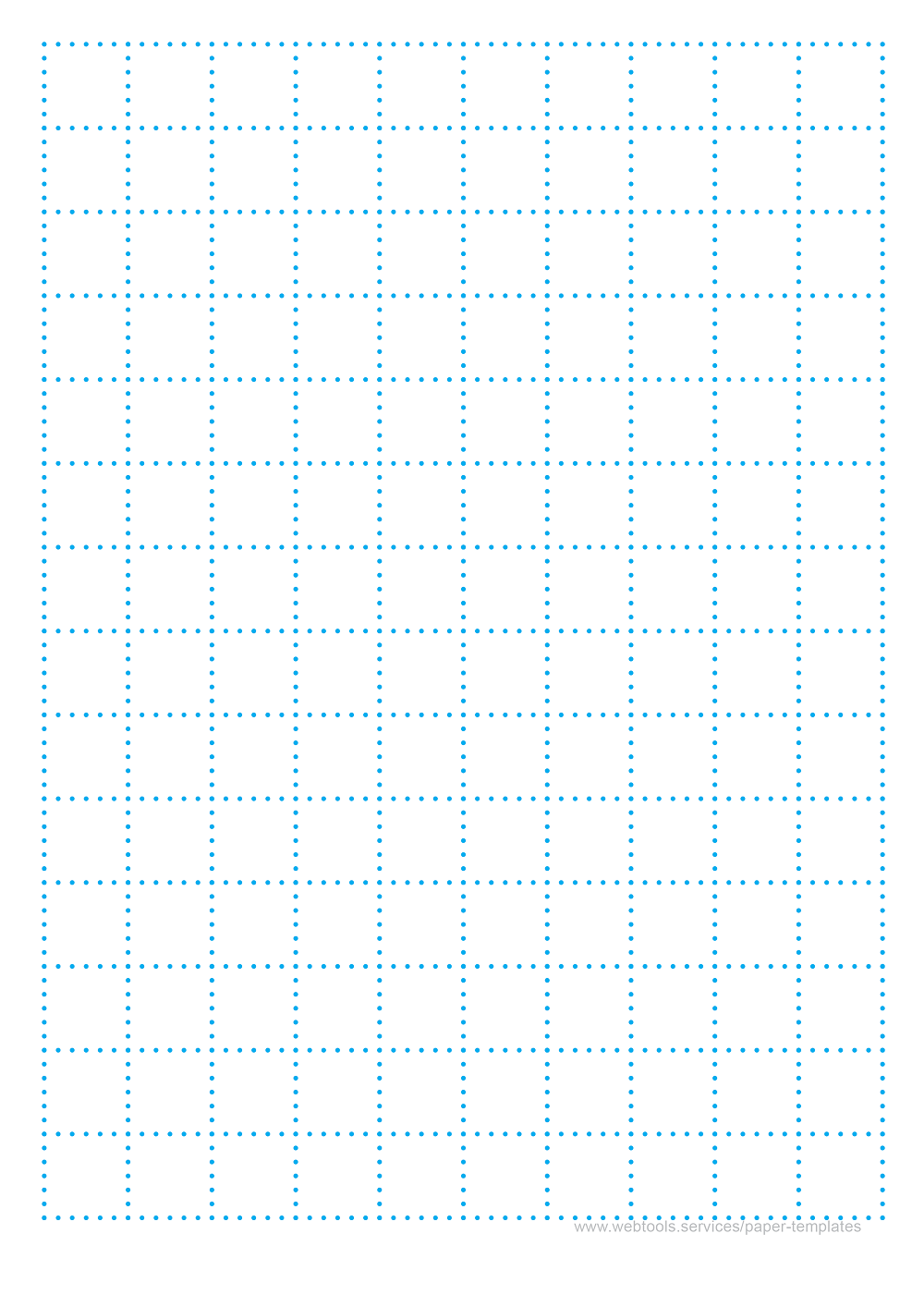 3/4 Inch Blue Dotted Graph Paper
