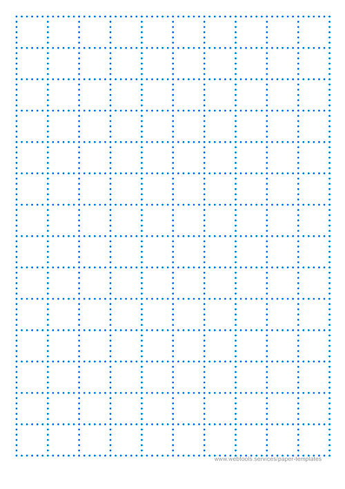 Printable 3/4 Inch Dotted Blue Graph Paper