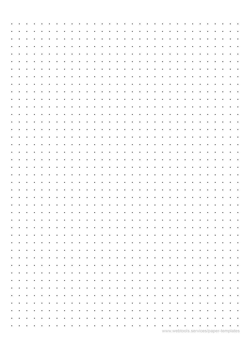 dotted paper with four dots per inch