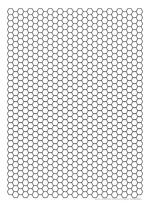 1/3 Inch Hexagonal Graph Paper