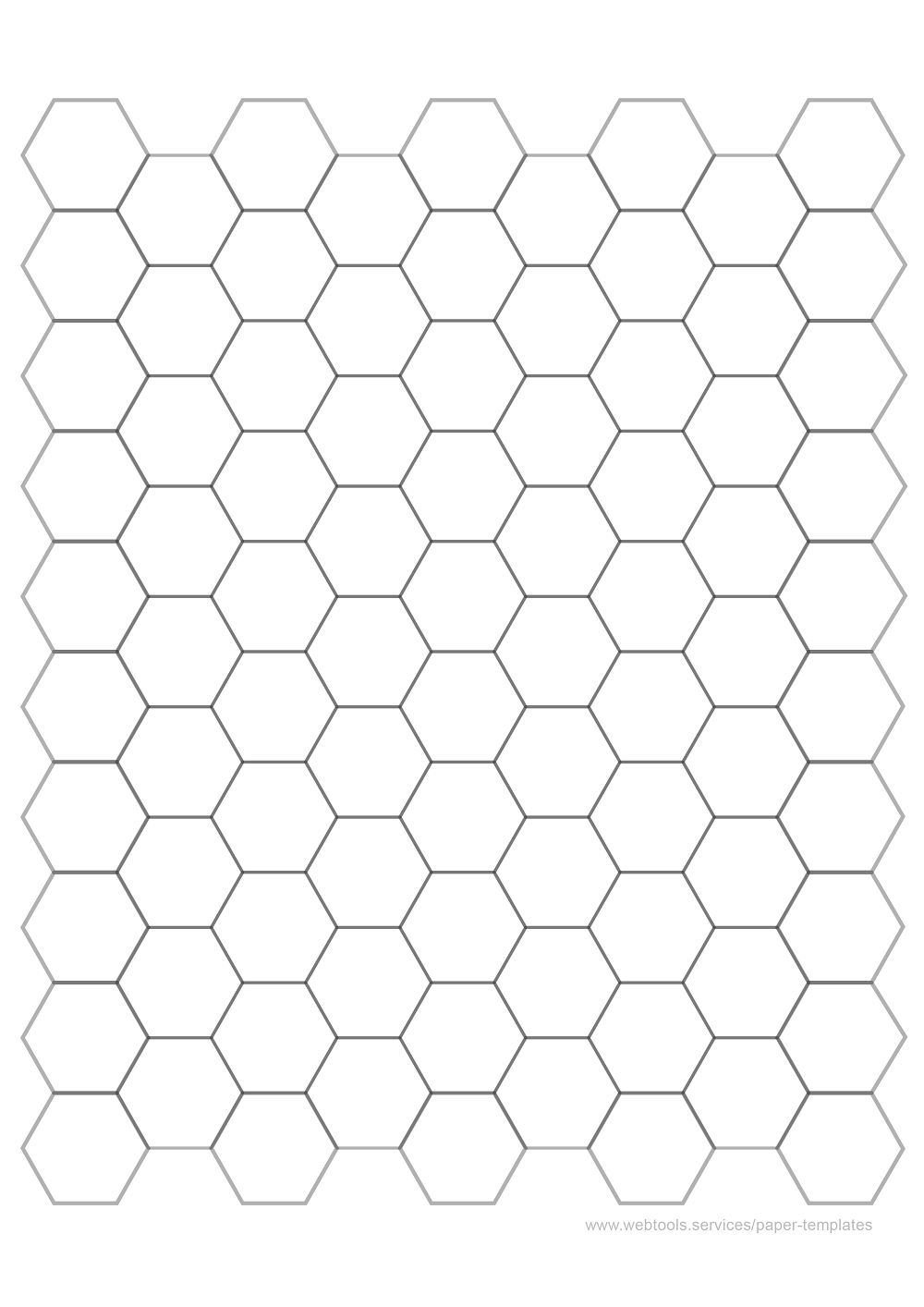 1 Inch Hexagonal Grid Paper