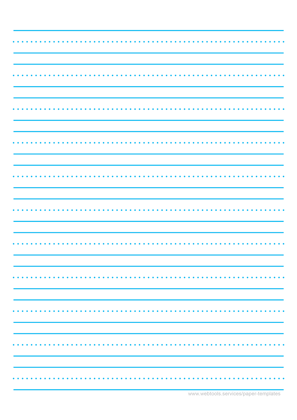 Webtools Kindergarten Lined Paper Printable