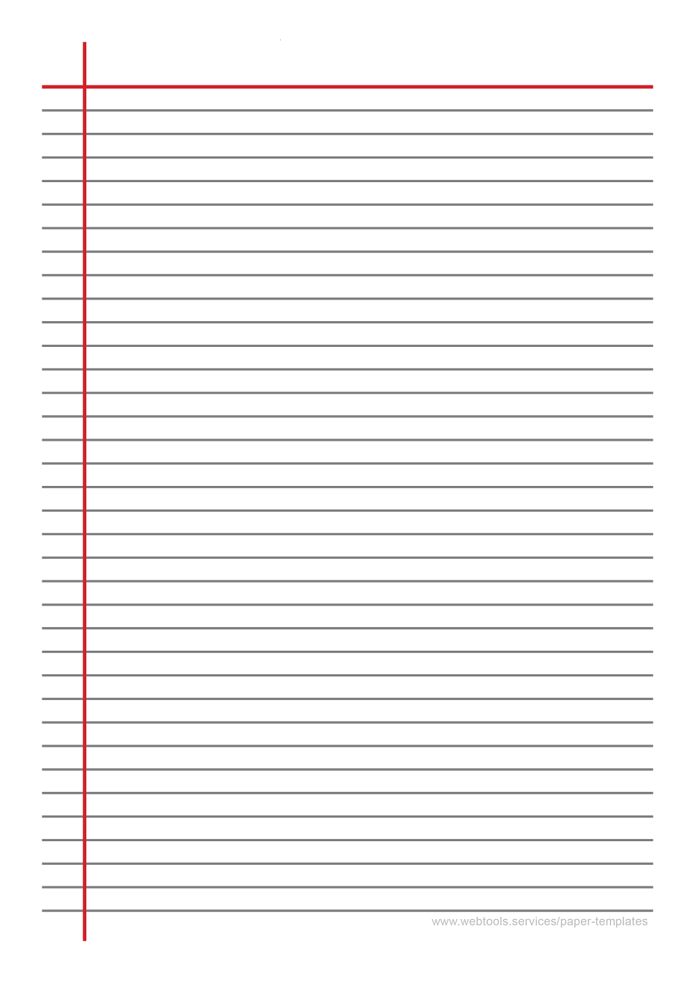 7_1mm Black Line Ruled Paper With Horizontal And Vertical Margins