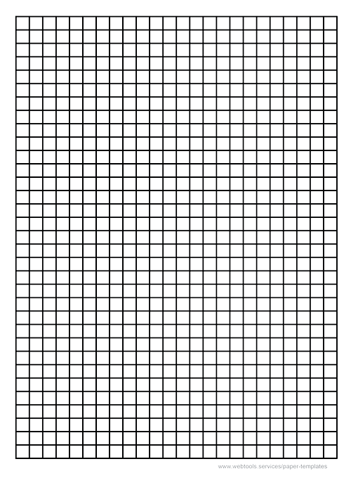 Webtools - Black Lined 8mm Squared Paper Template