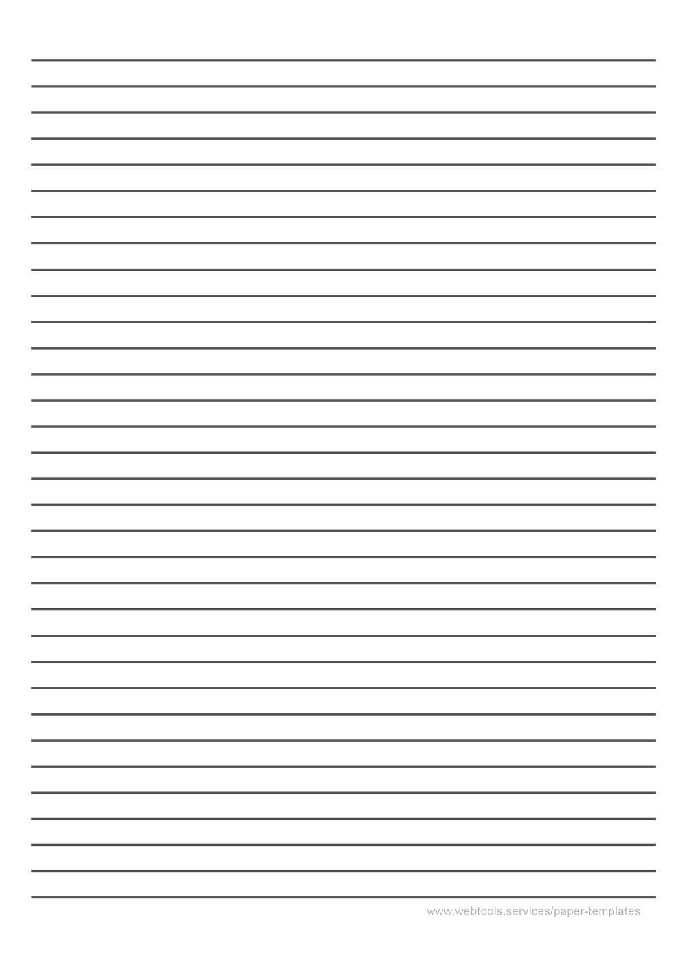 Printable Black Lined Paper Template With 8 mm Line Height