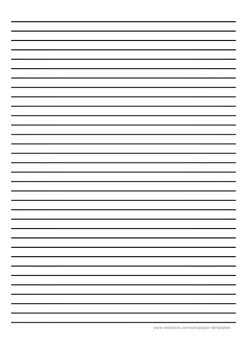 Printable Black Lined Paper Template With 8 mm Line Height