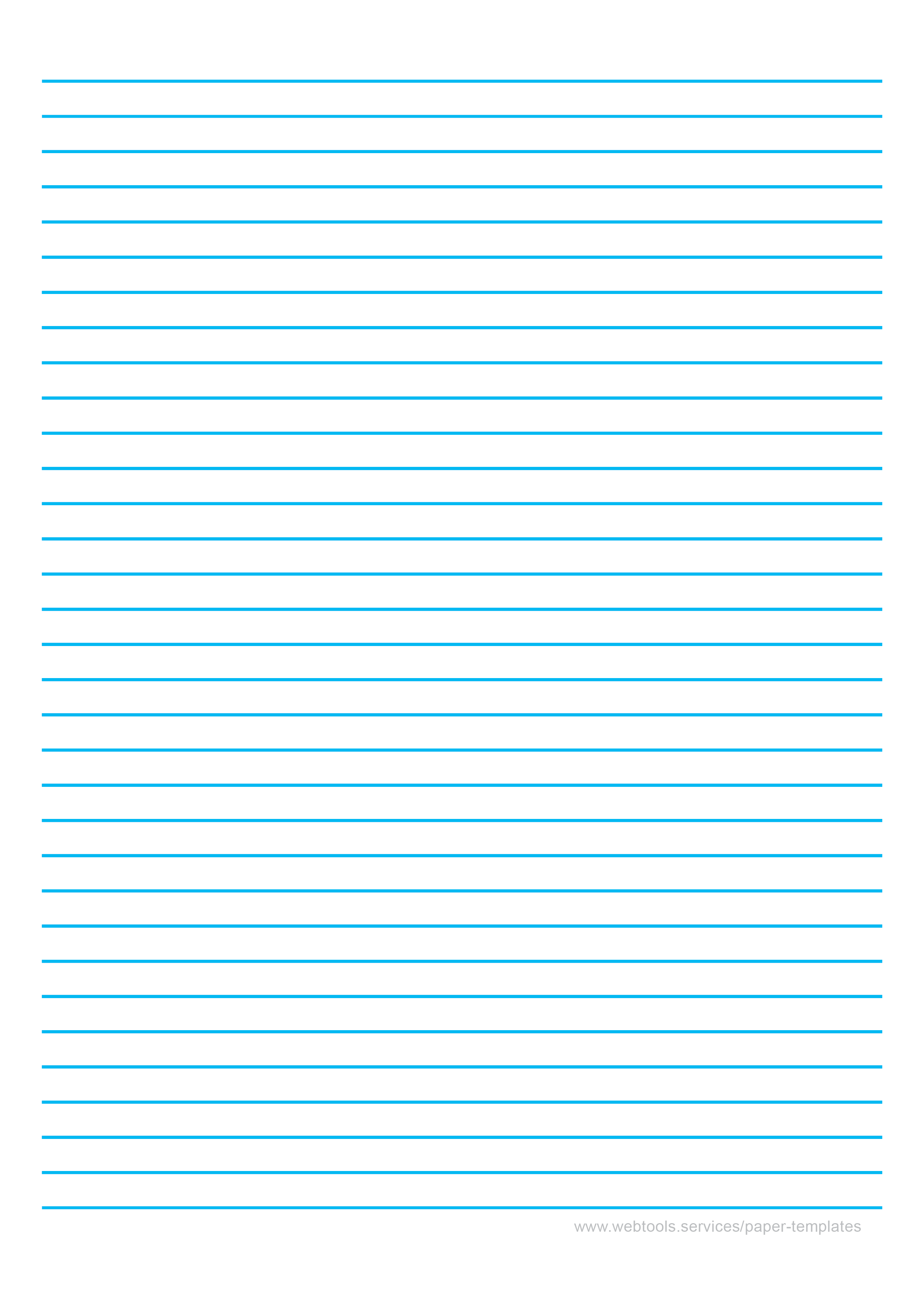 Blue Lined Paper Template With 8 mm Line Height