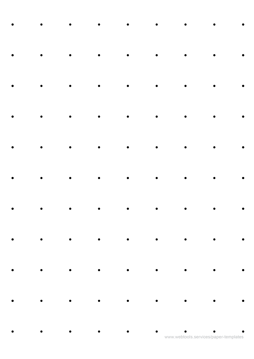 Dot Paper - One Dot Per Inch