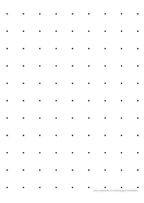 Main - Black 1 CM Isometric Dot Paper Template PDF