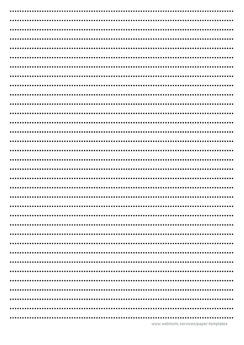 Printable Dotted Black Lined Paper Template With 8 mm Line Height