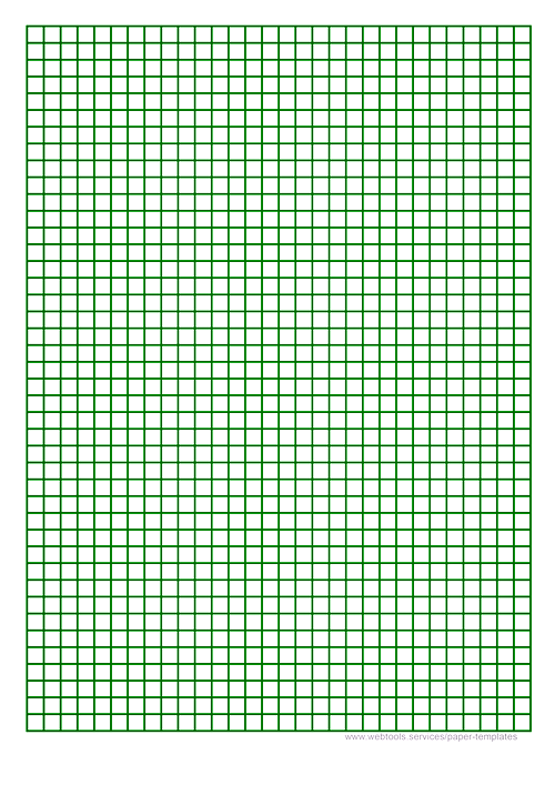 Printable 1/4 Inch Green Graph Paper