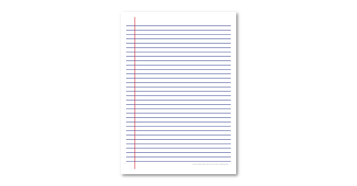 Webtools - Blue Line Writing Paper Template With Horizontal And