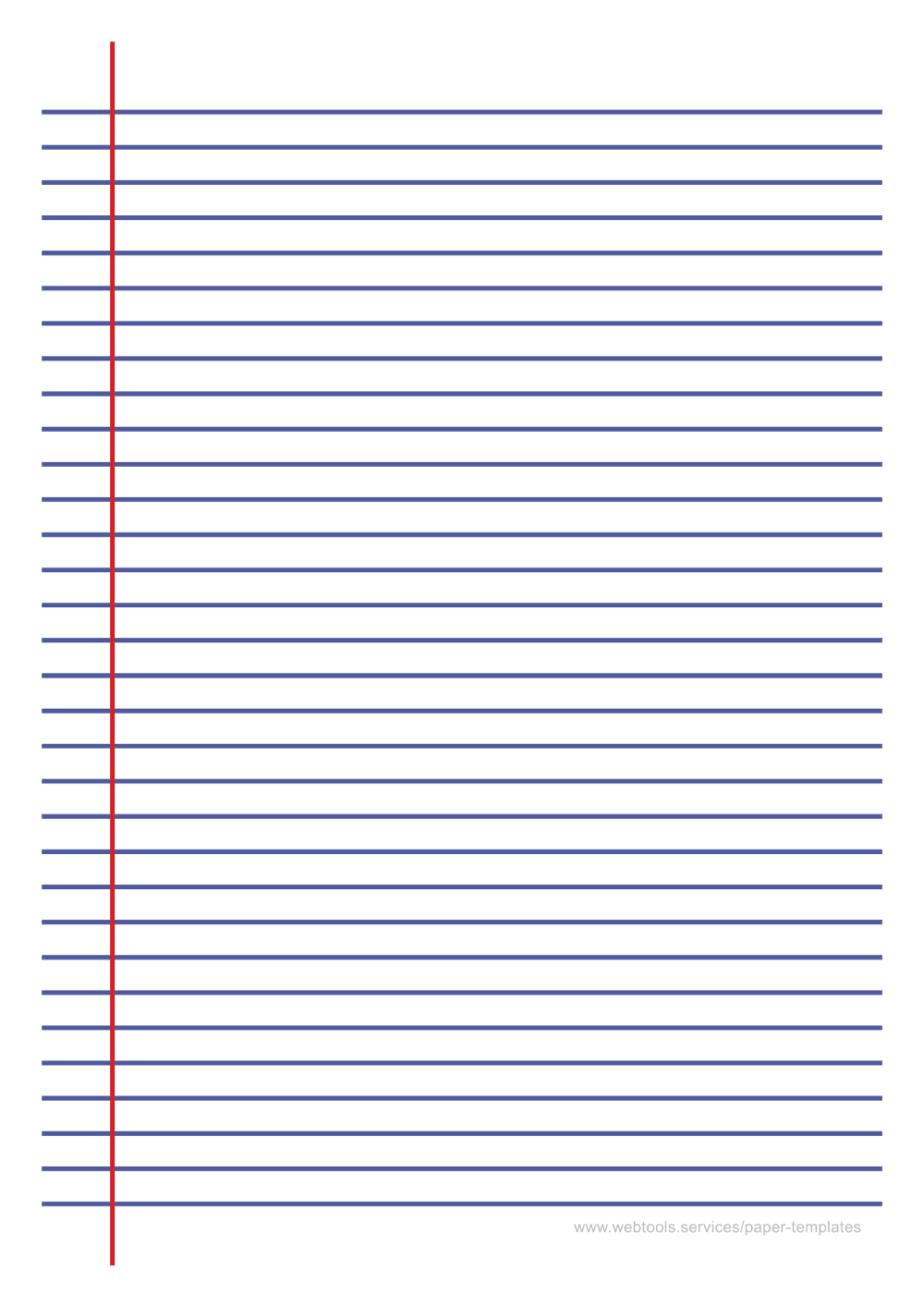 Webtools Wide Ruled Paper
